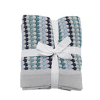 Nana Huchy Confetti Stripe Baby Blanket - Blue