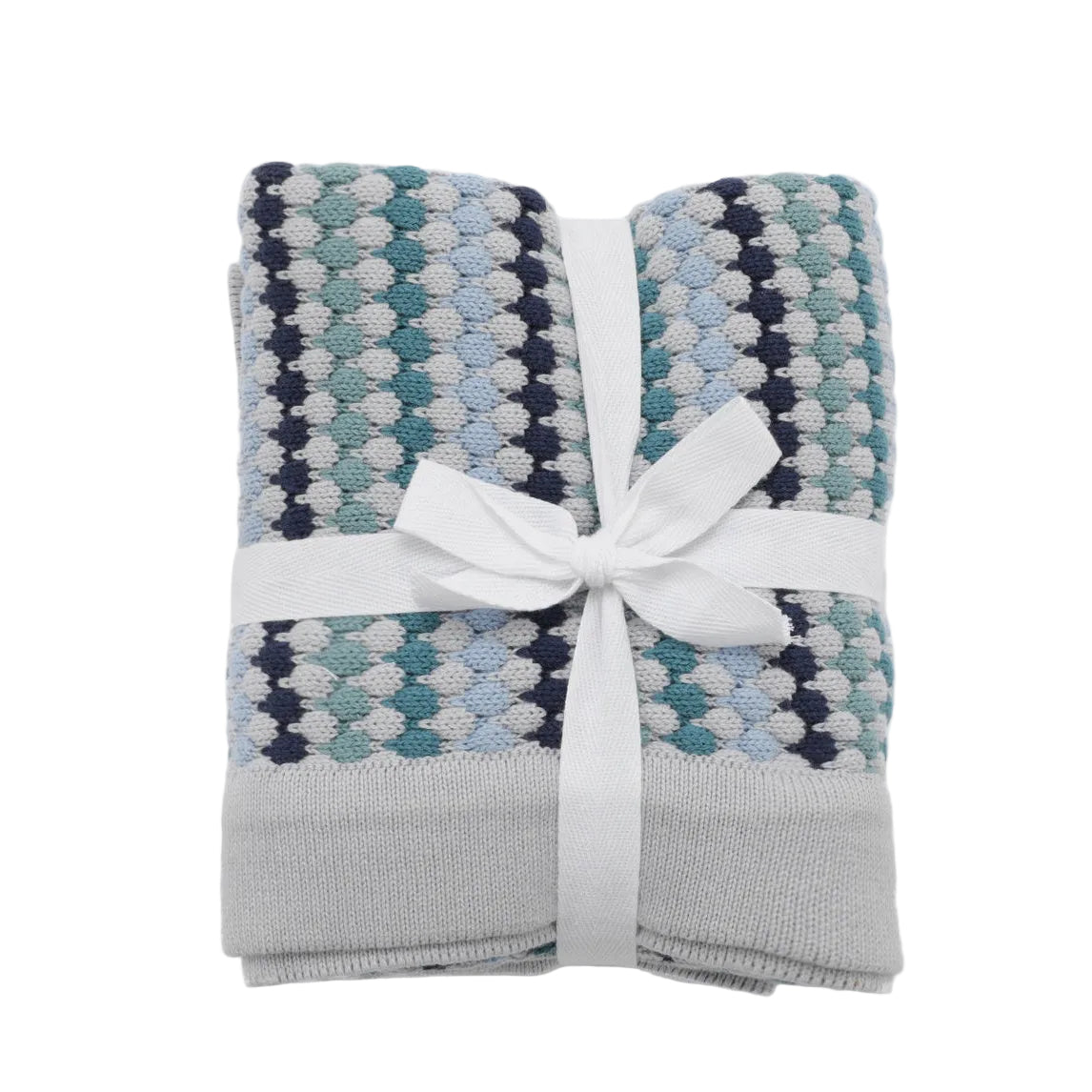 Nana Huchy Confetti Stripe Baby Blanket - Blue