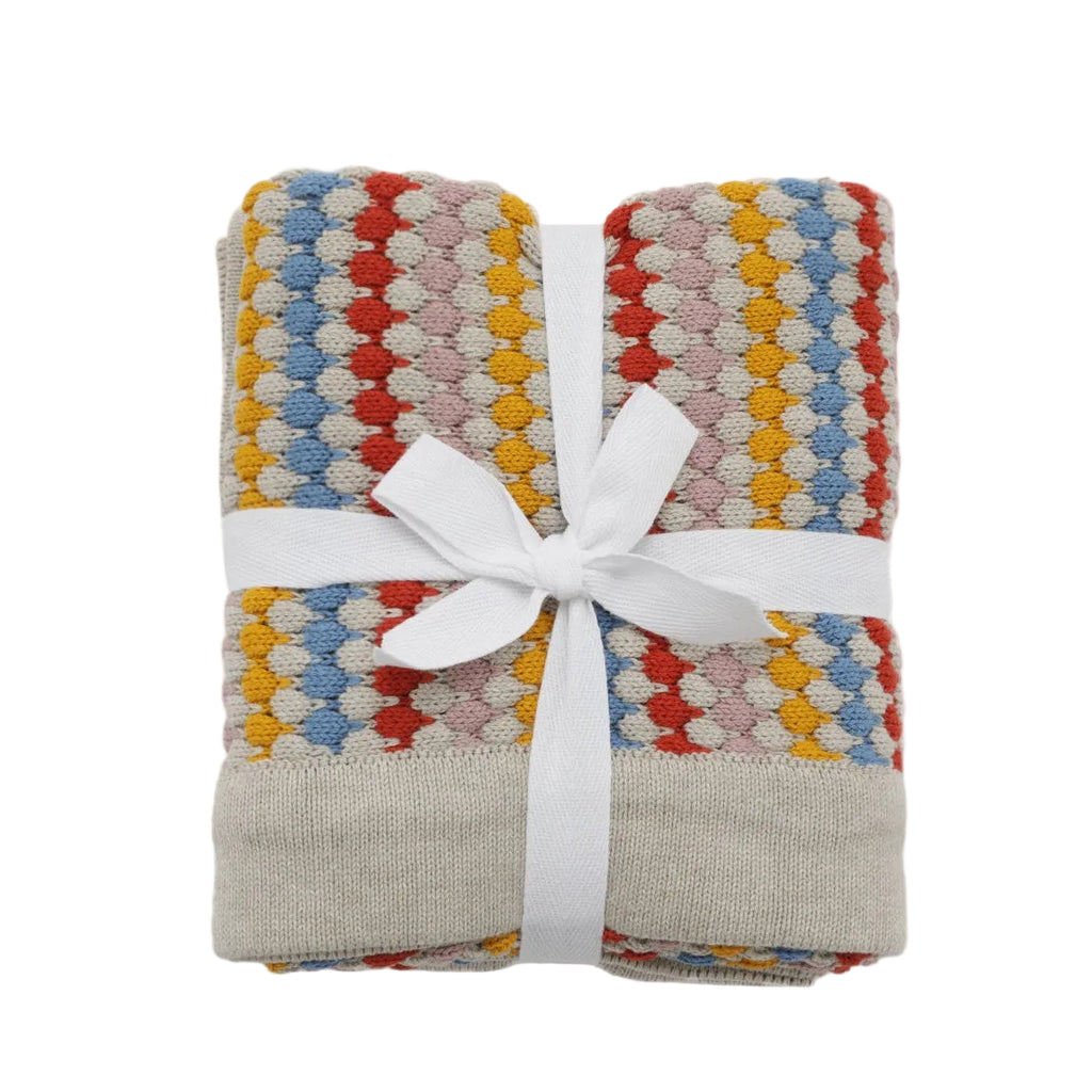 Nana Huchy Confetti Stripe Baby Blanket - Carnival