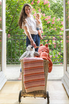 Nana Huchy Confetti Stripe Baby Blanket - Pink