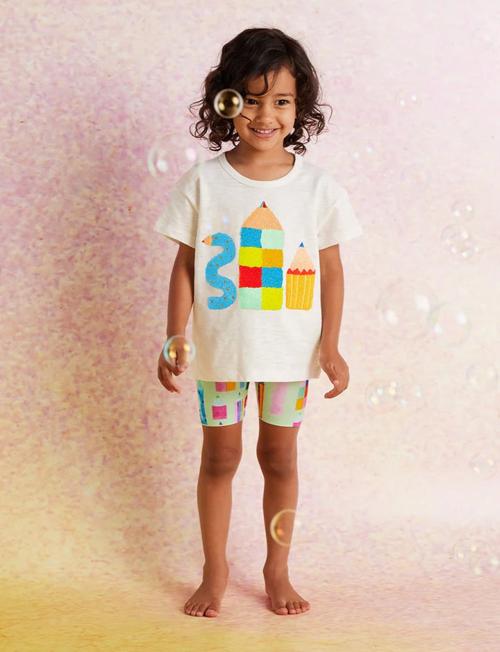 Halcyon Nights Scribble Squad Kids Bike Shorts