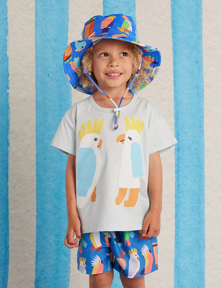 Halcyon Nights Kids Board Shorts Flamin' Galahs