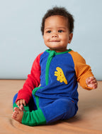 Terry Long Sleeve Zipsuit - Dino Days