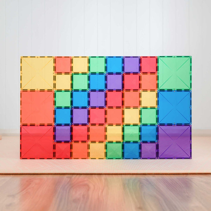 Connetix Tiles - 42 Piece Square Pack | Rainbow