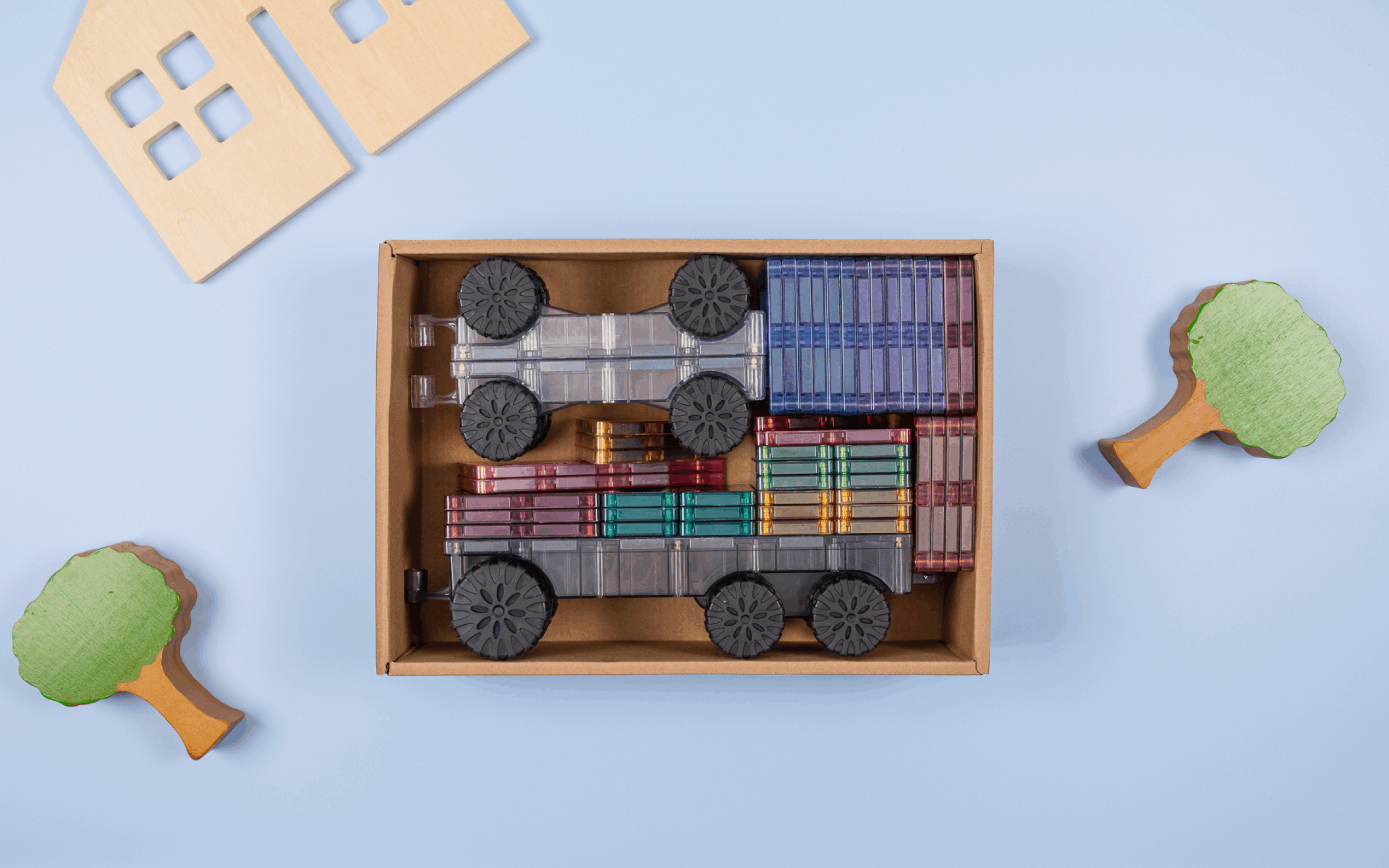 Connetix Tiles - 50 Piece Transport Pack | Pastel