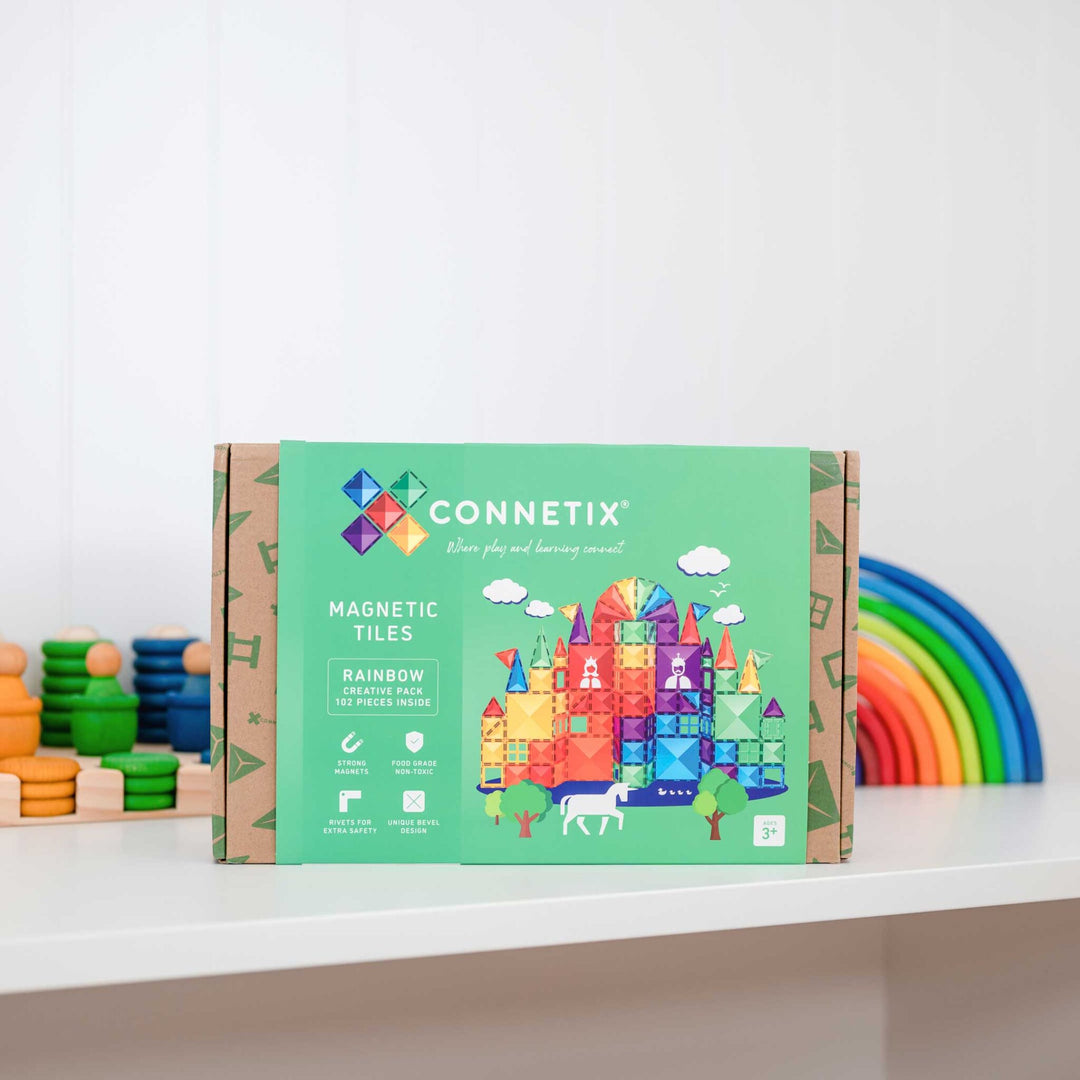 Connetix Tiles - 102 Piece Creative Pack | Rainbow