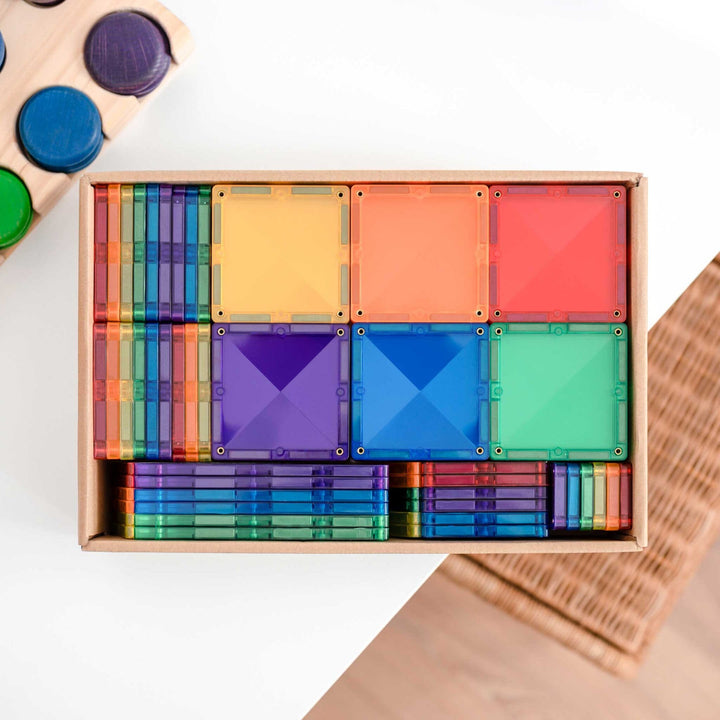 Connetix Tiles - 102 Piece Creative Pack | Rainbow