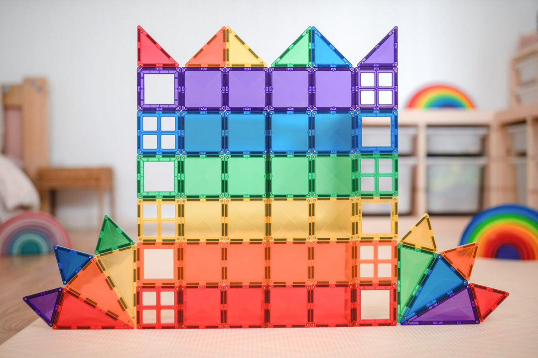 Connetix Tiles - 60 Piece Starter Pack | Rainbow