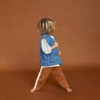 Quilted Reversible Vest - Denim & Paint