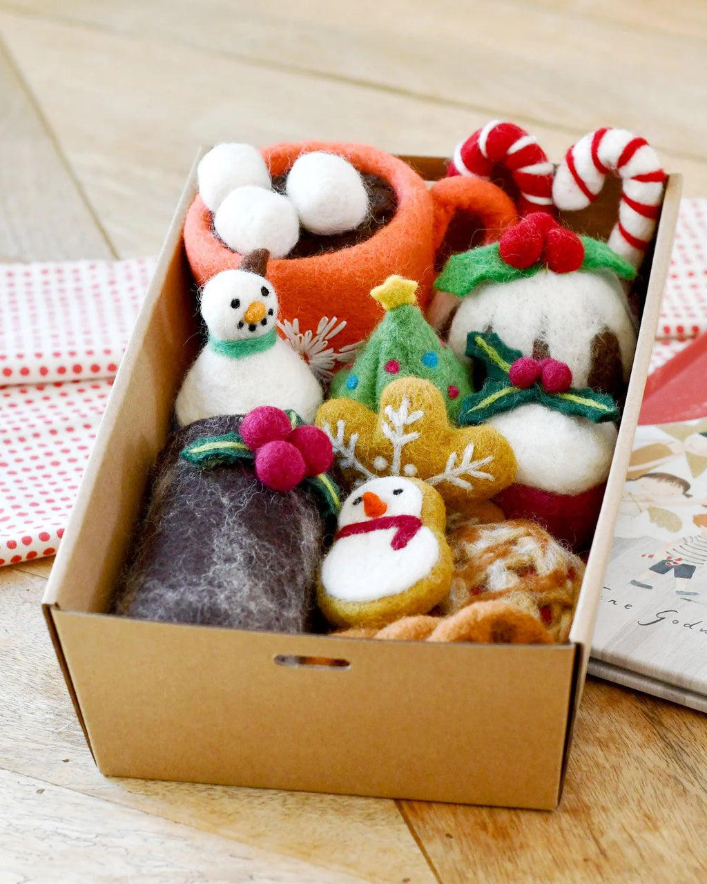 Grazing Box of Christmas Felt Play Food - Set B