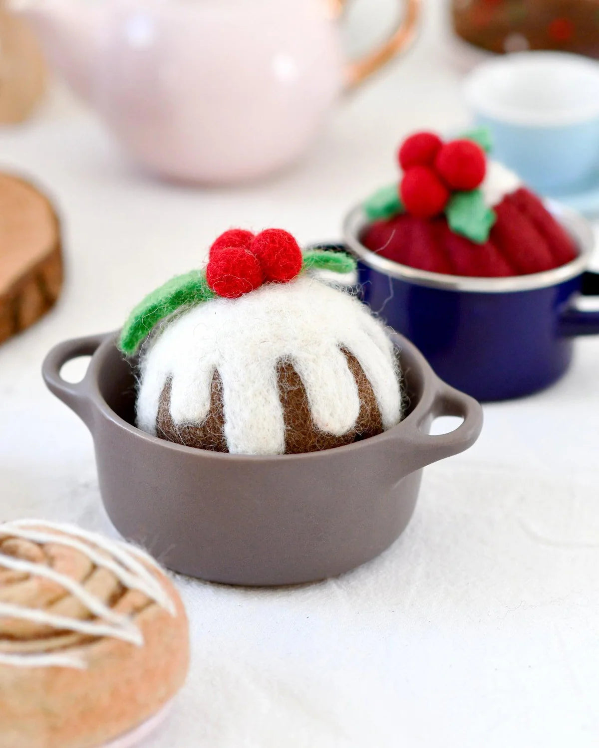 Tara Treasures Felt Christmas Pudding - Round