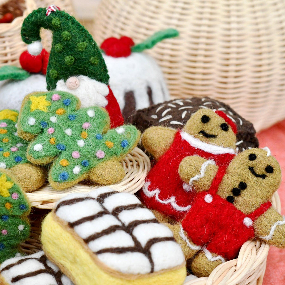 Tara Treasures Felt Gingerbread Couple Cookies