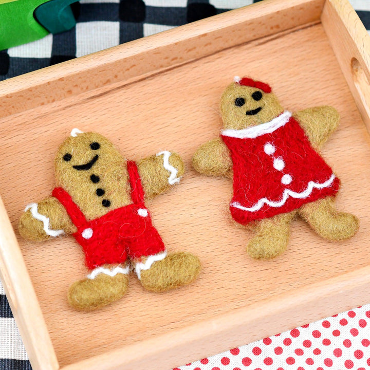 Tara Treasures Felt Gingerbread Couple Cookies