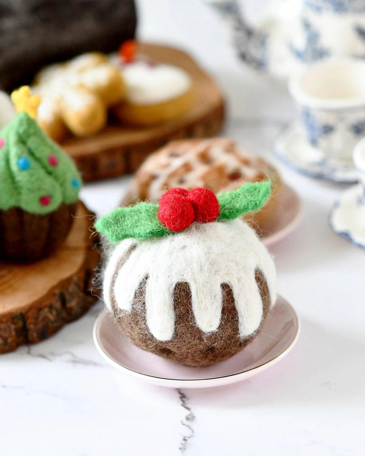 Tara Treasures Felt Christmas Pudding - Round