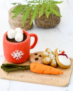 Santas Snacks with Red Hot Chocolate Cup