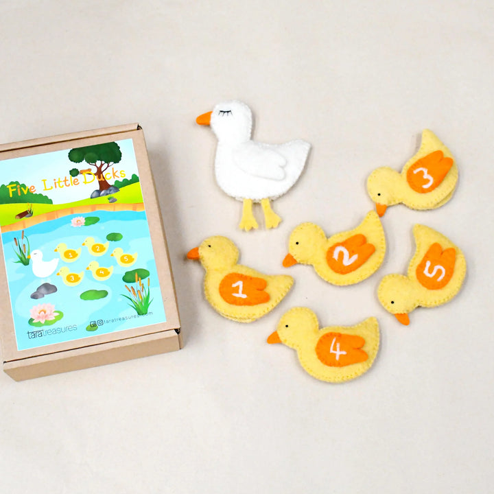 Tara Treasures Finger Puppet Set - Five Little Ducks
