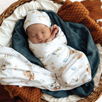 Flopsy Bunnies Organic Jersey Wrap & Beanie Set