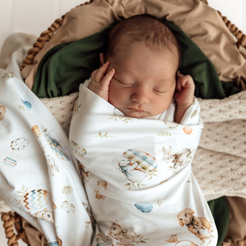 Flopsy Bunnies Organic Jersey Wrap & Beanie Set