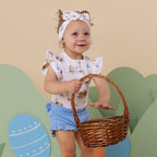 Flopsy Bunnies Short Sleeve Organic Bodysuit with Frill