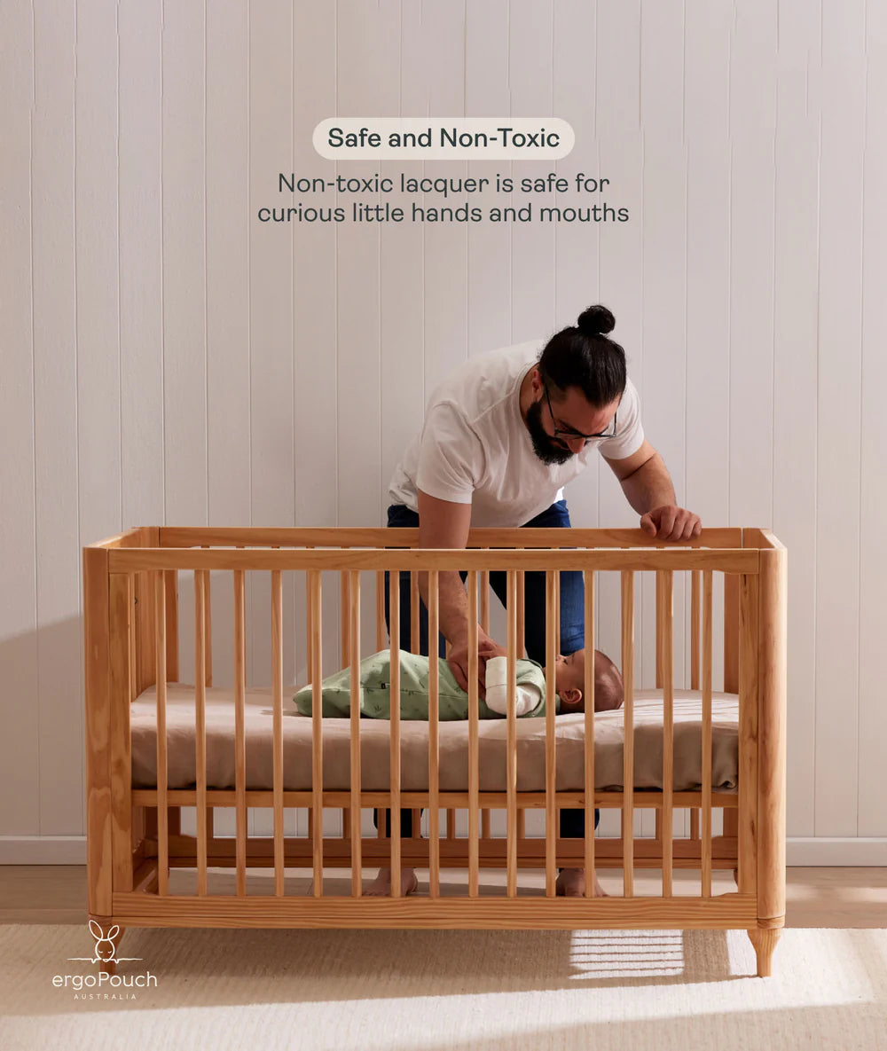 ergoPouch Lyra Convertible Cot Beechwood