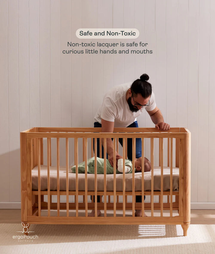 ergoPouch Lyra Convertible Cot Beechwood