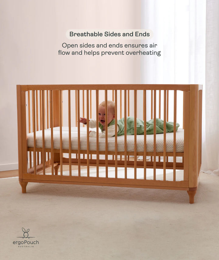ergoPouch Lyra Convertible Cot Beechwood