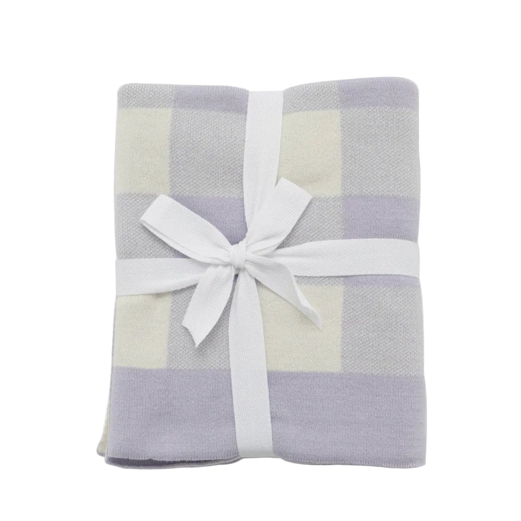 Nana Huchy Gingham Baby Blanket - Lilac