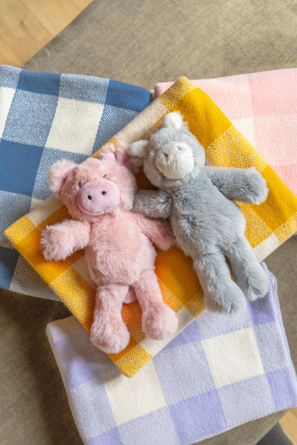 Nana Huchy Gingham Baby Blanket - Lilac