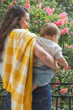 Nana Huchy Gingham Baby Blanket - Mustard