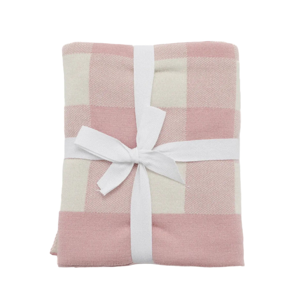 Nana Huchy Gingham Baby Blanket - Pink