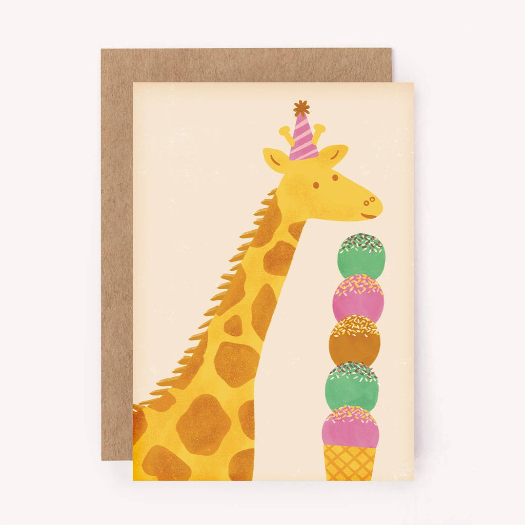 Giraffe Mini Birthday Card
