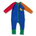 Terry Long Sleeve Zipsuit - Dino Days
