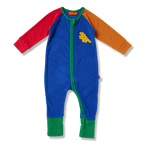 Terry Long Sleeve Zipsuit - Dino Days