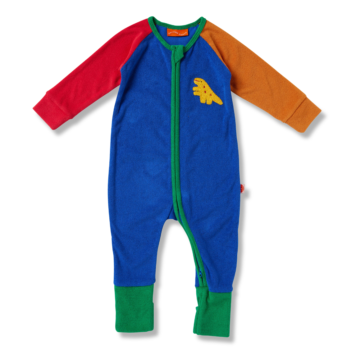 Halcyon Nights Terry Long Sleeve Zipsuit - Dino Days