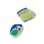 Sherpa Baby Booties - Lime & Blue