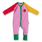 Terry Long Sleeve Zipsuit - Happy Harvest