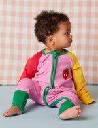 Terry Long Sleeve Zipsuit - Happy Harvest