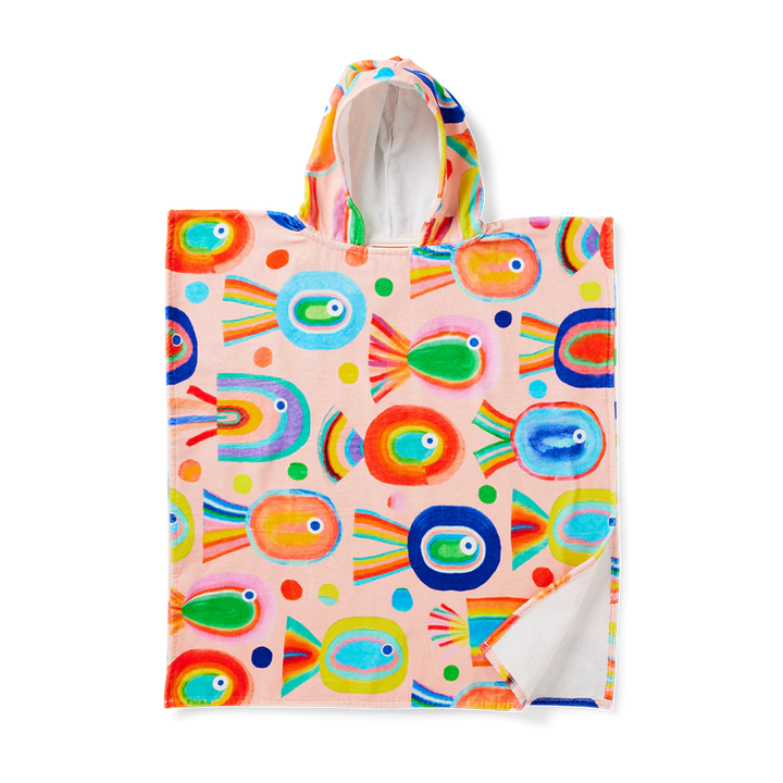 Halcyon Nights KidsHooded Towel Fancy Fins