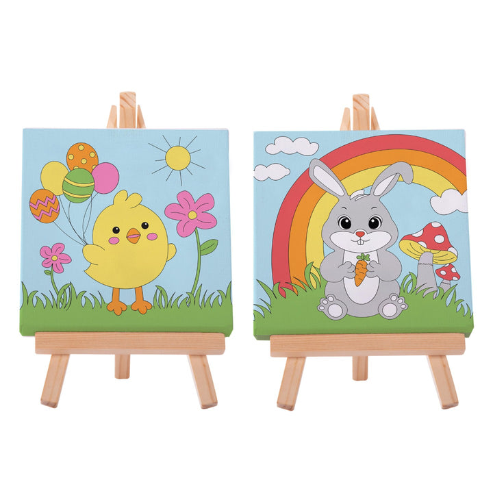 Canvas Art Set Chicks & Bunnies - Assorted