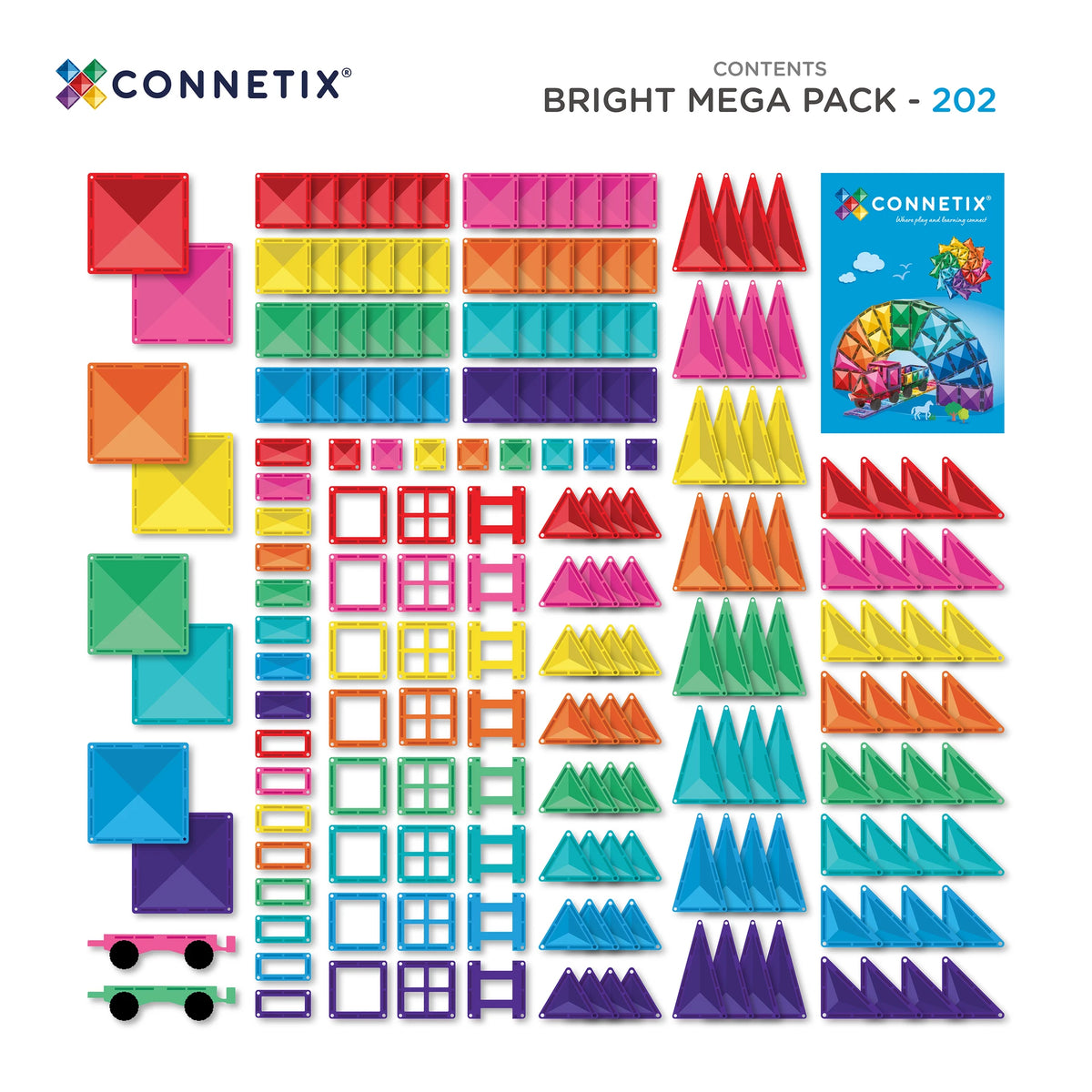 PRE-ORDER Connetix Bright Mega Creative Pack - 202 Piece