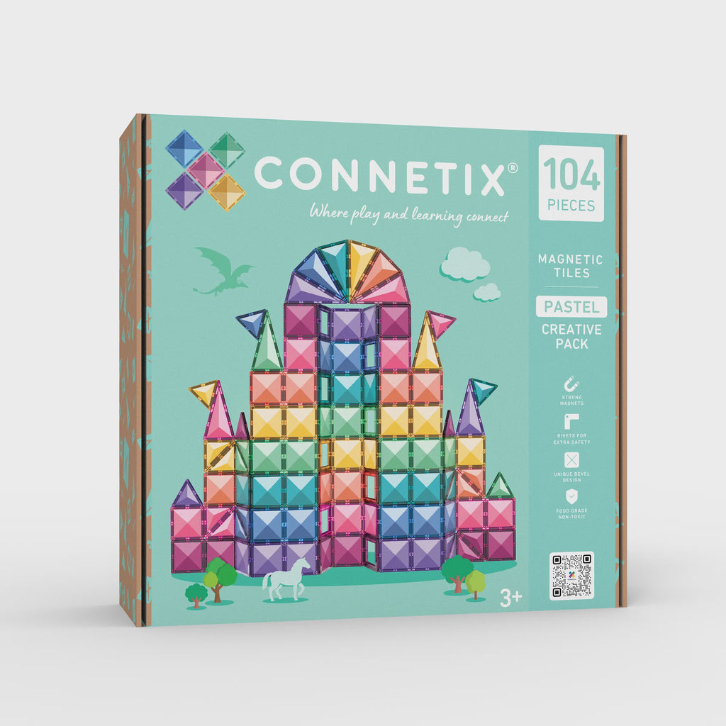 PRE-ORDER Connetix Pastel Creative Pack - 104 Piece