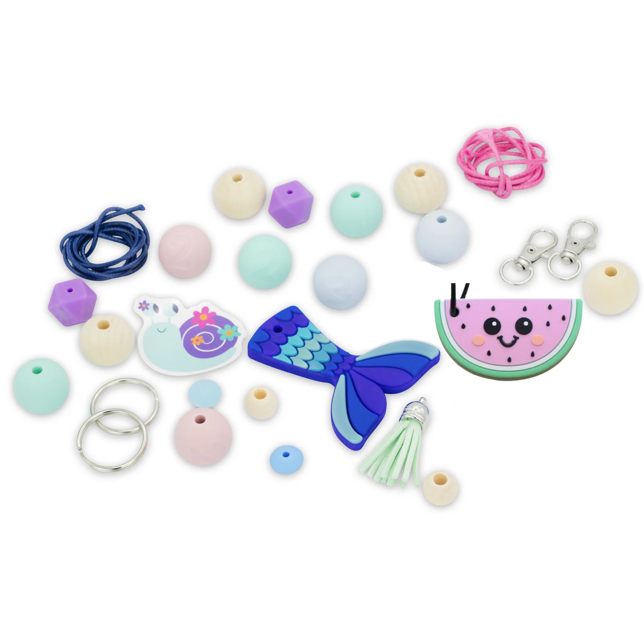 DIY Bag Tags Bead Kit - Dreamy Mermaid
