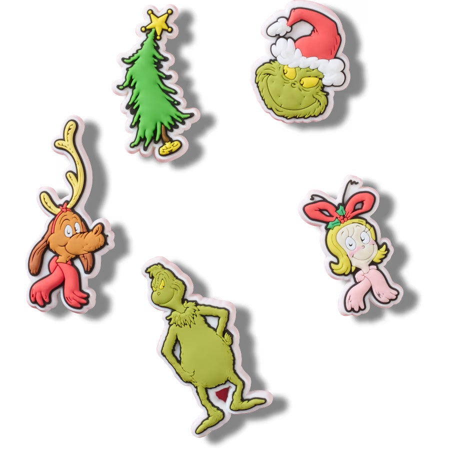 Jibbitz Charms - The Grinch 5Pk