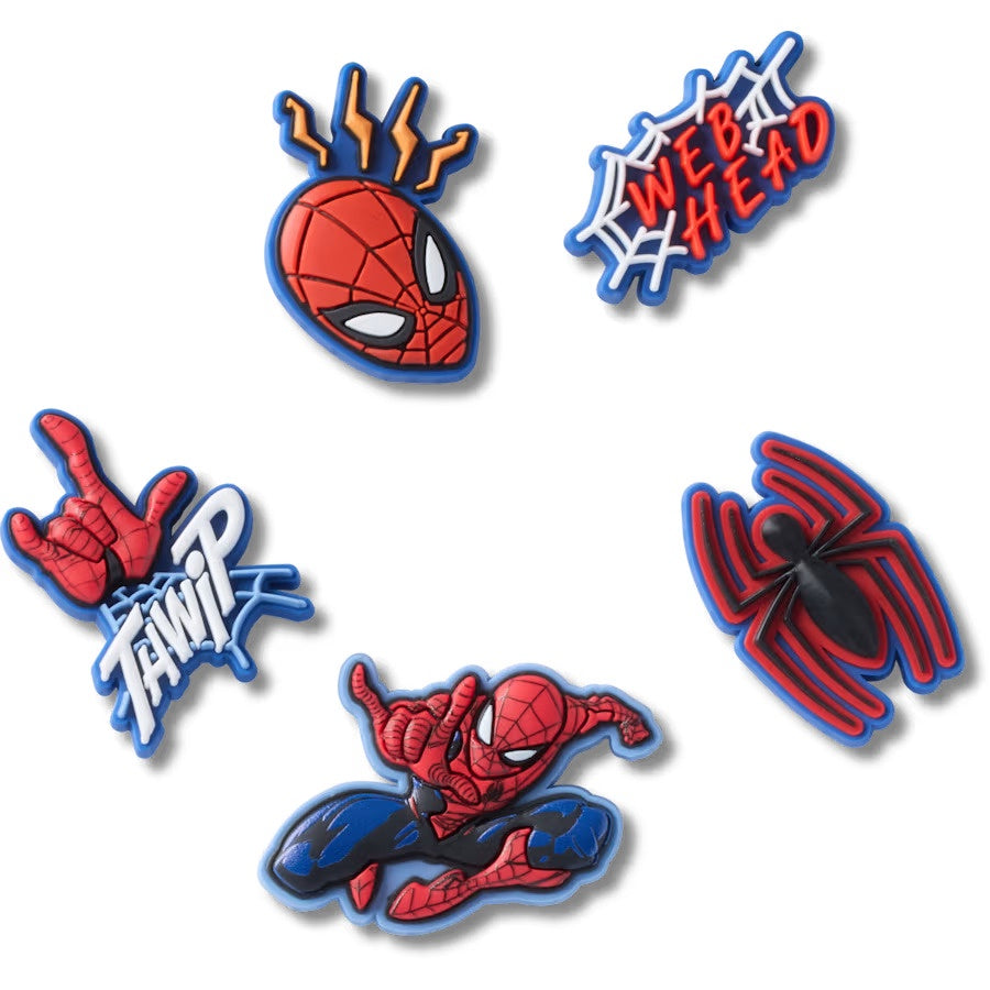 Jibbitz Charms - Spiderman 5Pk