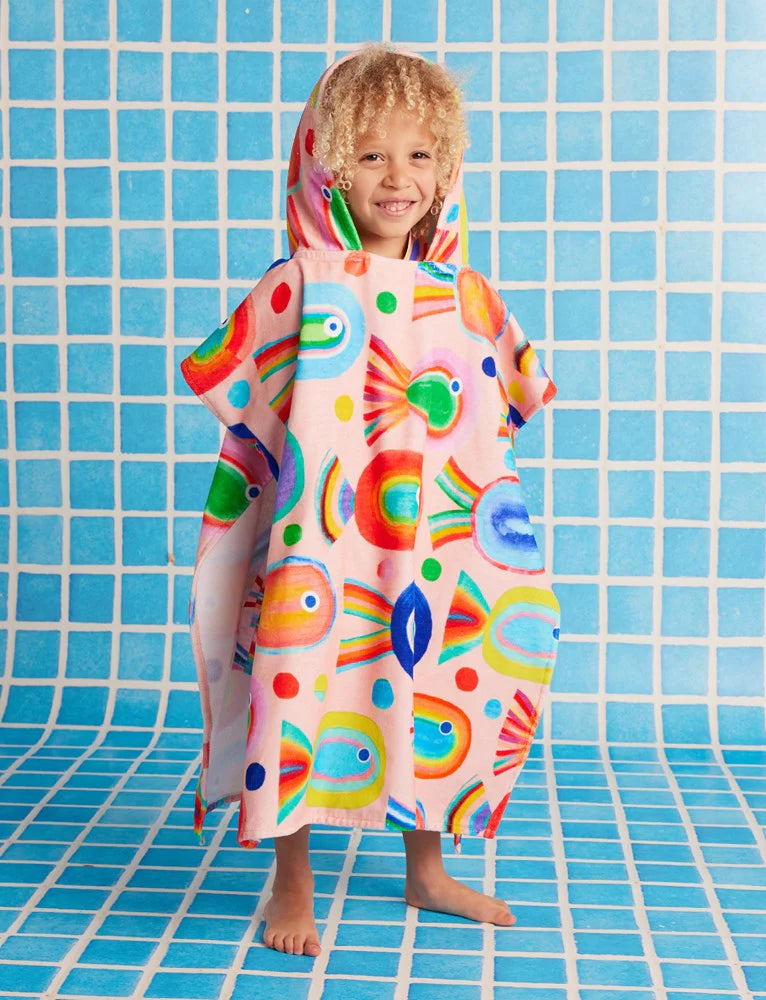 Halcyon Nights KidsHooded Towel Fancy Fins
