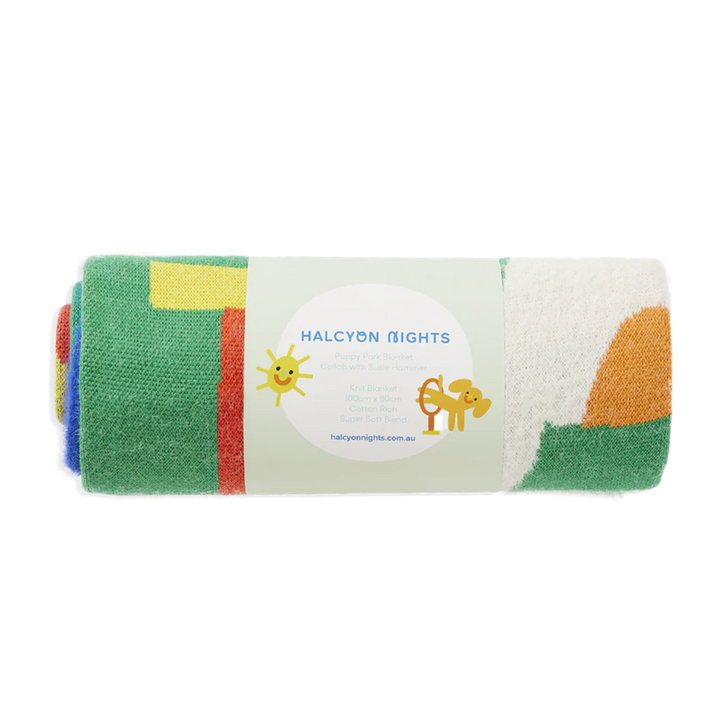 Halcyon Nights Puppy Park Baby Blanket