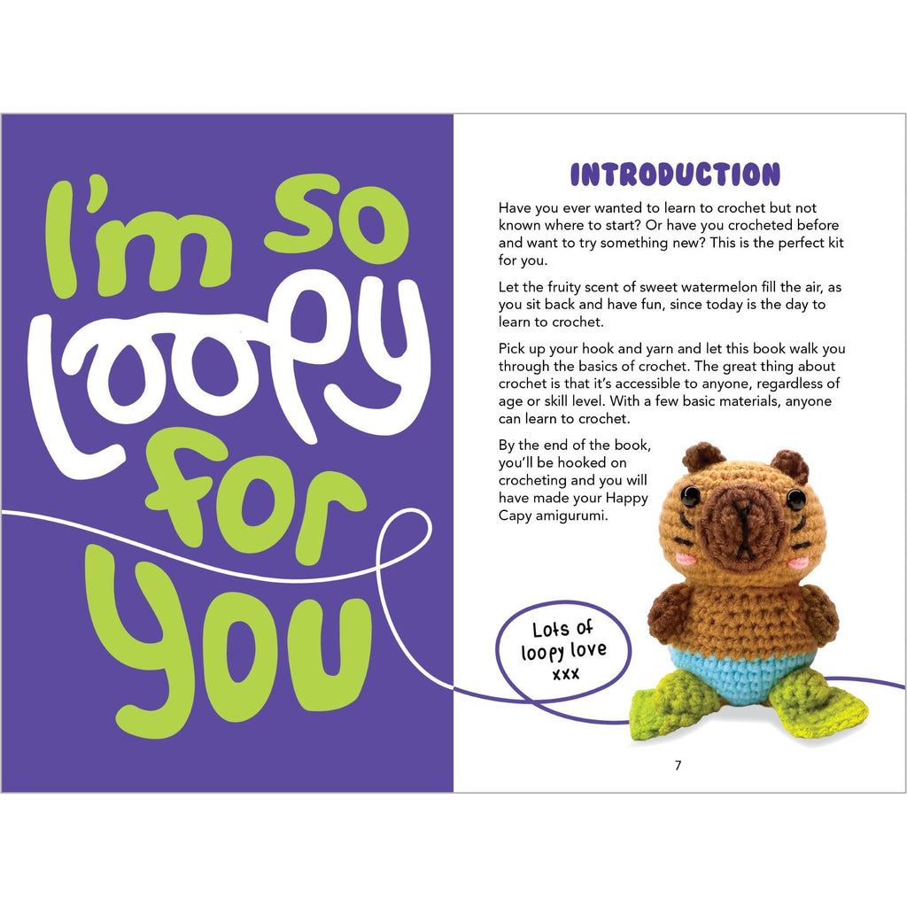 Loopy Crochet Book and Kit - Happy Capy