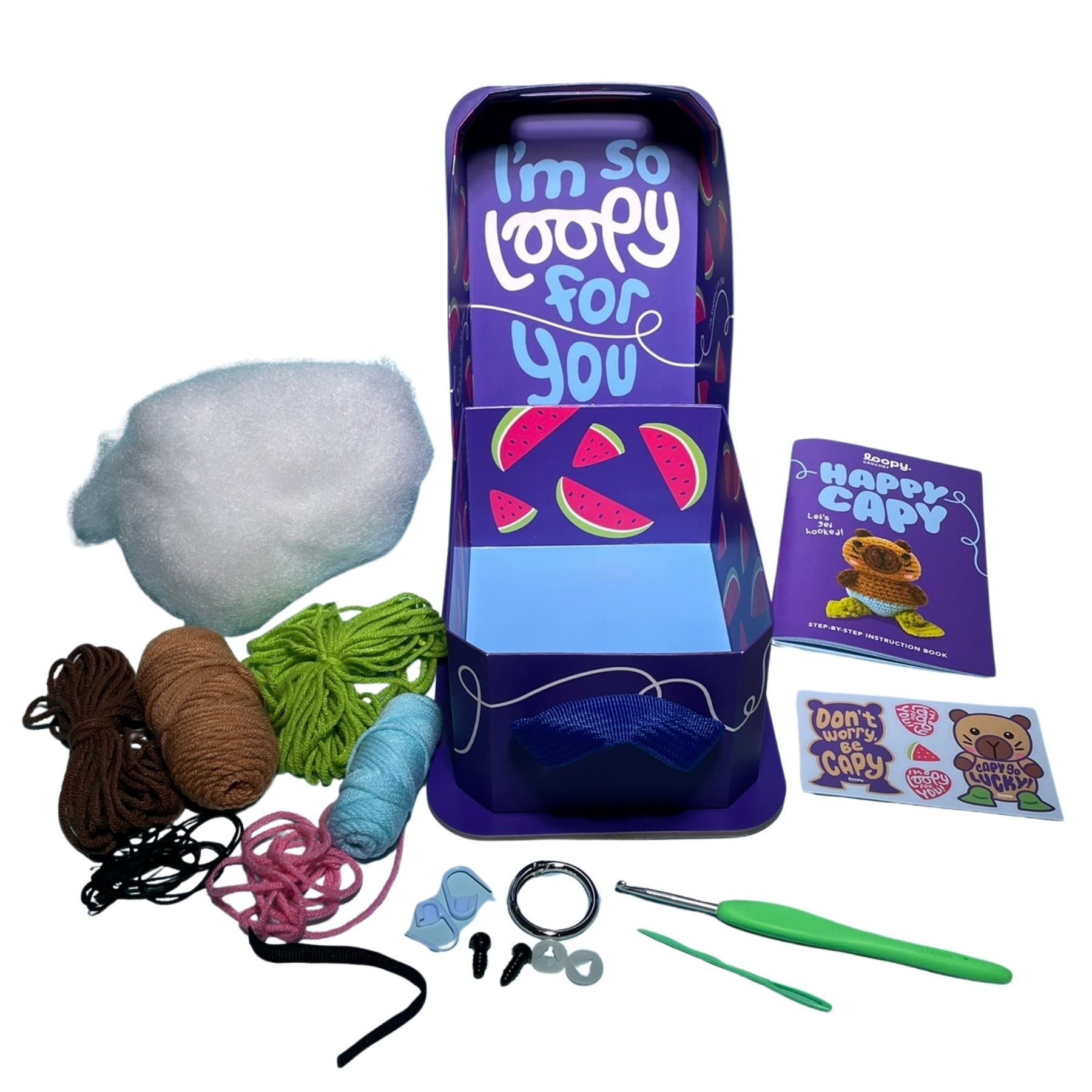 Loopy Crochet Book and Kit - Happy Capy