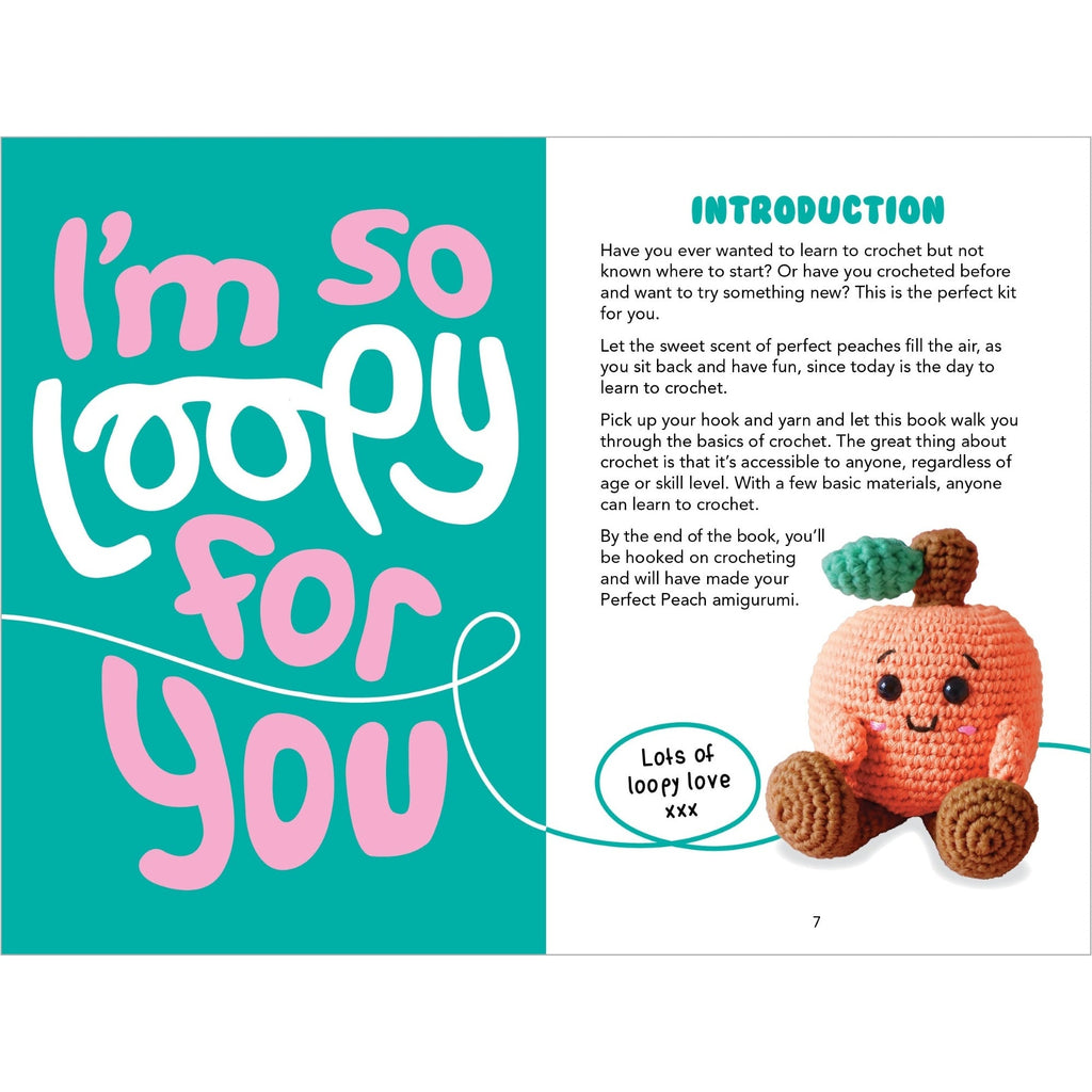 Loopy Crochet Book and Kit - Perfect Peach