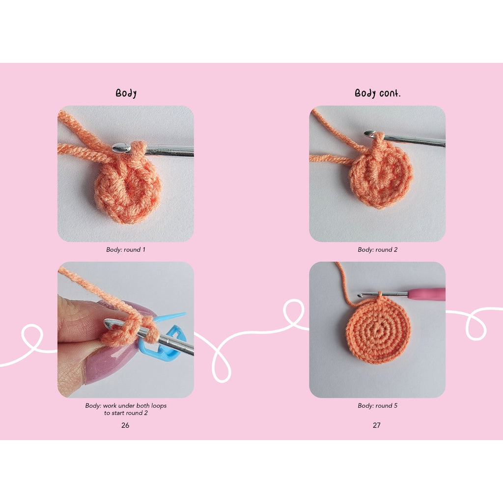 Loopy Crochet Book and Kit - Perfect Peach